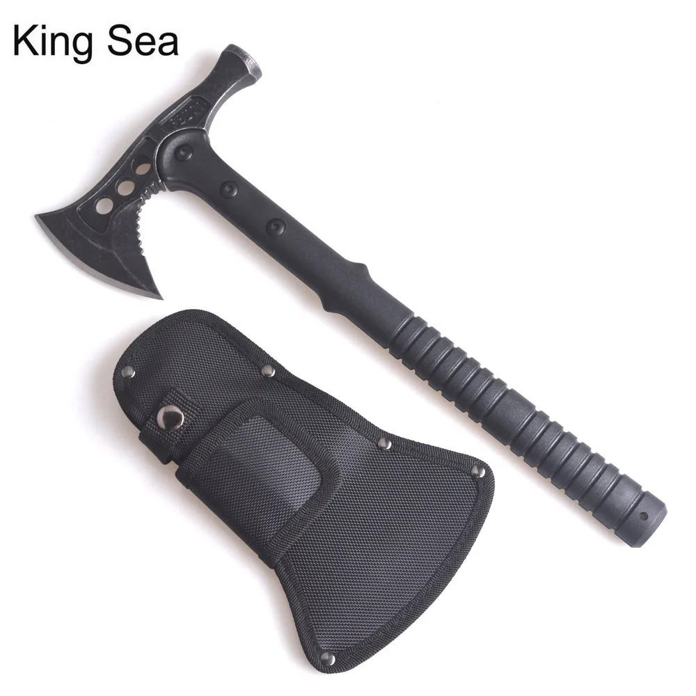 King Sea High Carbon Steel Hammer Wrench Axe Fire Ice Army Tactical Tomahawk Outdoor Practical Hand Tools With Fiberglass Handle