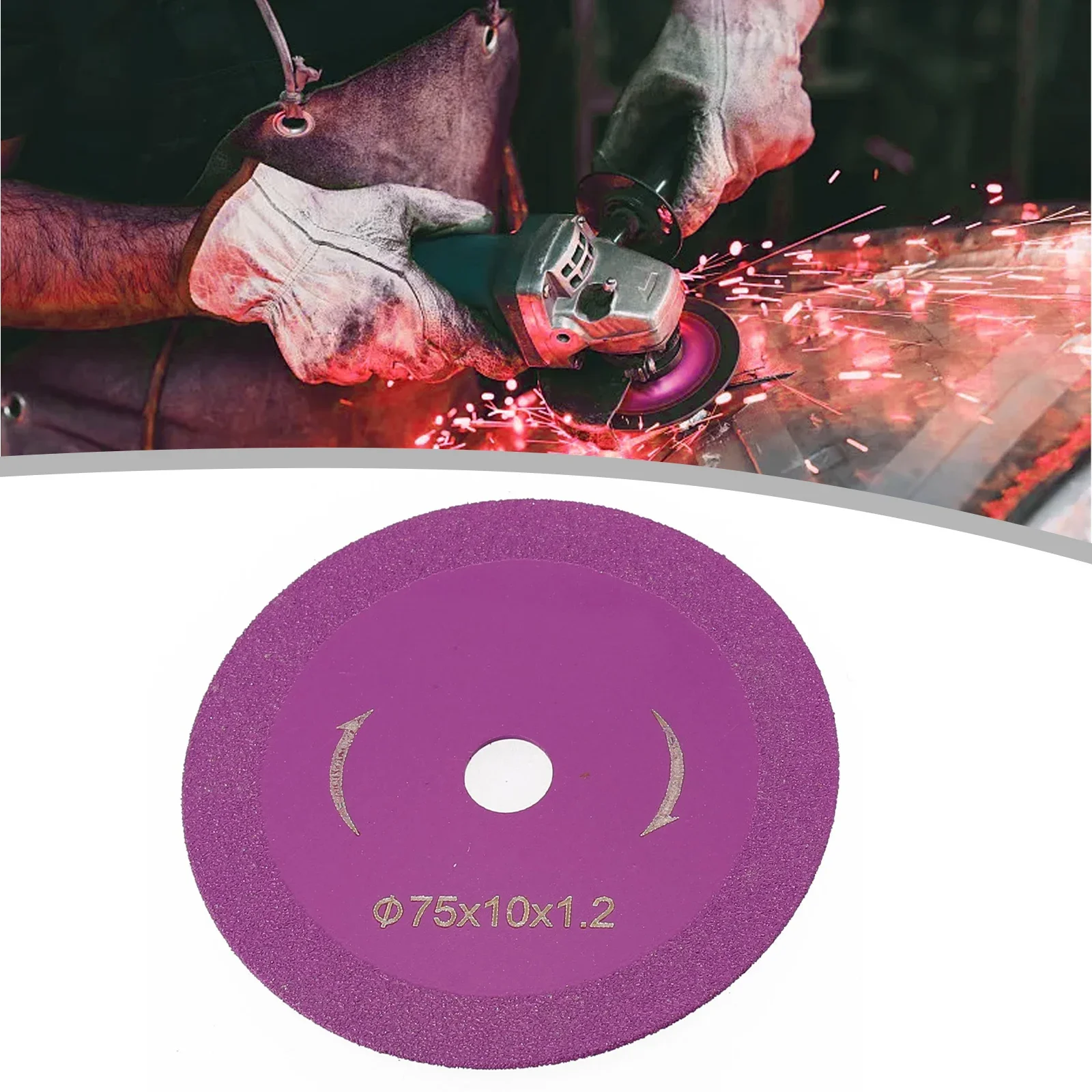 

Angle Grinder Metal Circular Saw Blade 75mm Purple Grinding Wheel Cutting Disc Seam Clearing Slice Angle Grinder Cutting Disc