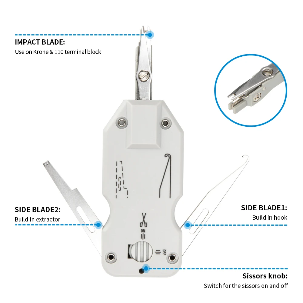 Multifunction Krone Type Network Wire Cat5 & Telephone Insertion Impact Terminal Tools 110 Punch Down Tool
