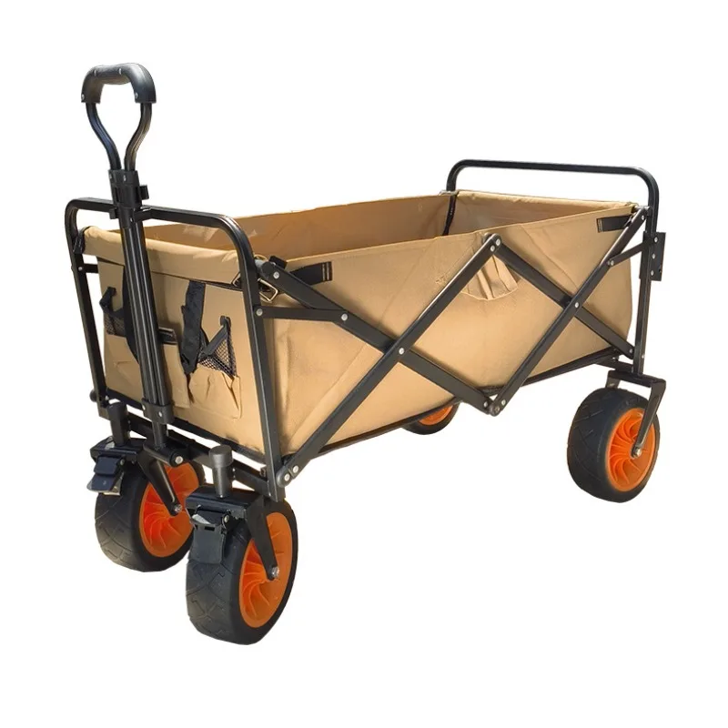 Camping cart Camping folding portable outdoor supermarket Camping shopping trolley Small pull goods Hand push shopping