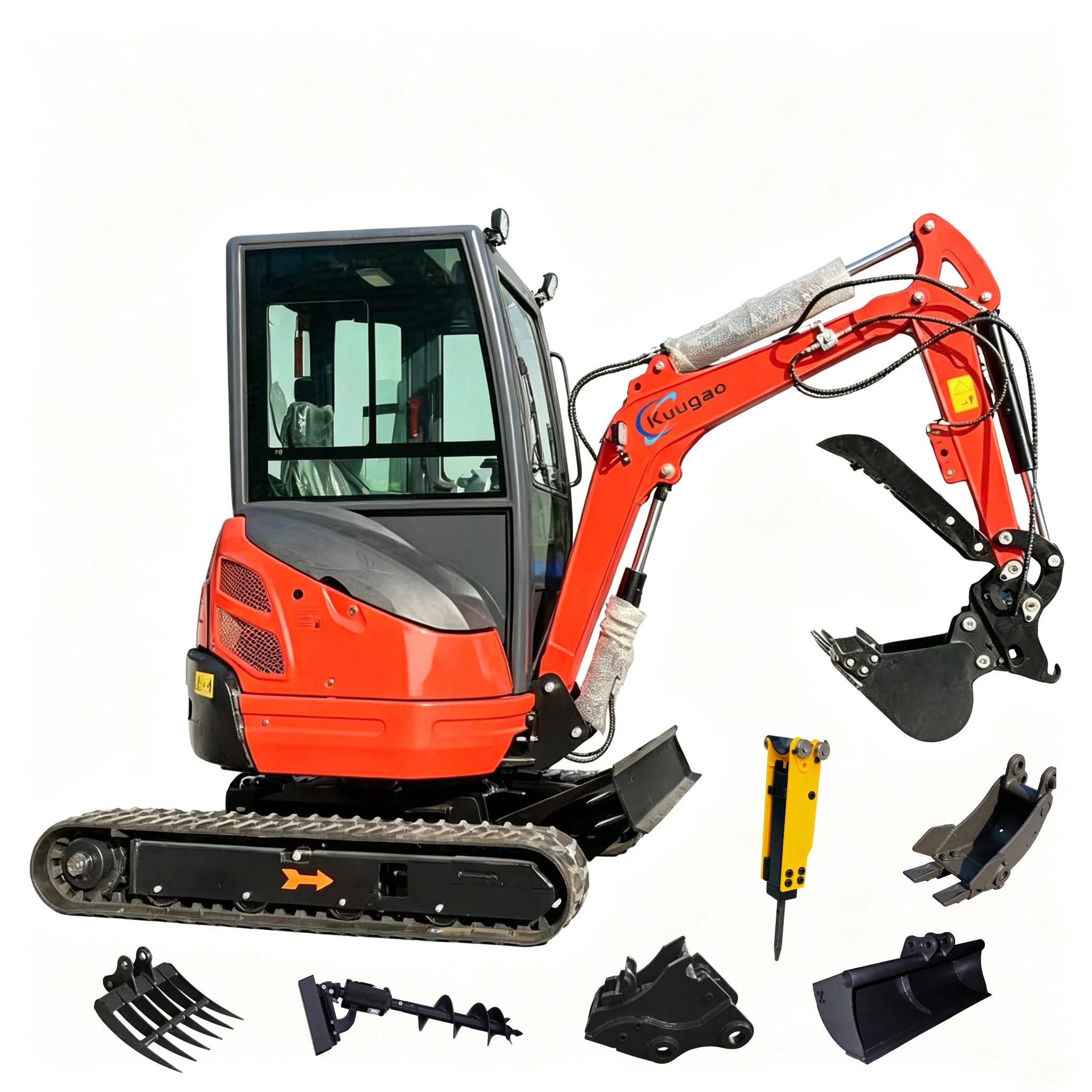 Mini Hydraulic Excavator 2.5 Ton 2 Ton Digger Kubota Small Excavator China Free Shipping Customized Bagger for Construction