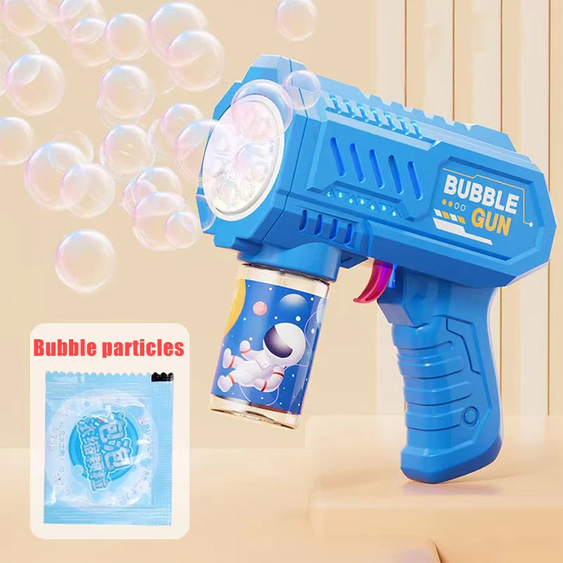 Vollautomatische Seifenblasenpistole, Raketenblasenmaschine, automatisches Gebläse mit Seifenblasenflüssigkeit, Spielzeug für Kinder, Strand, Outdoor, Seifenblasen-Geschenke