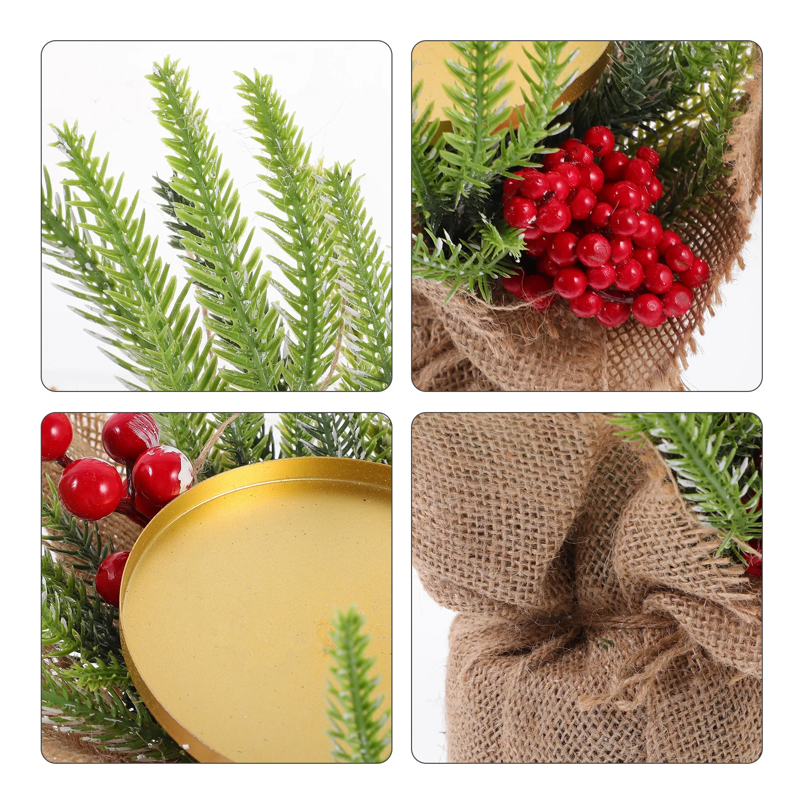 

Christmas Holder Plastic Iron Cloth High Temperature Resistant Stable Base Desktop Xmas Decoration Stand Warm