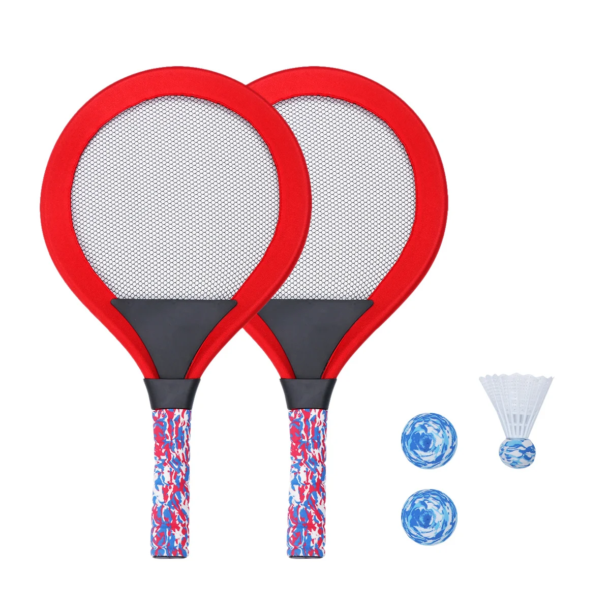 

1 Set Kids Tennis Racket Beach Racquet Set with Balls Indoors and Outdoors Sports Children Kids (Red)