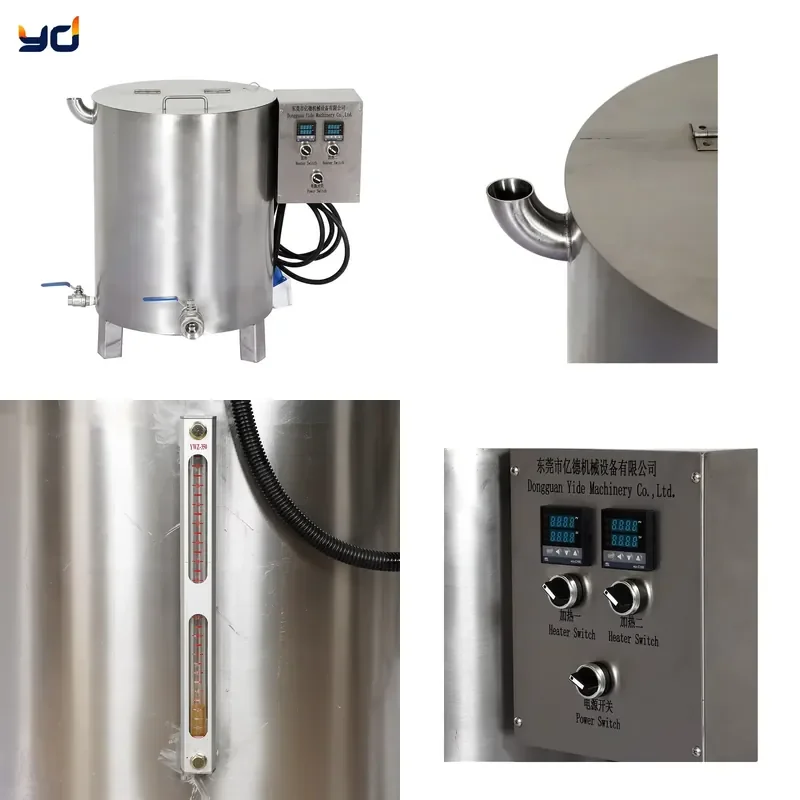 2026 CE Tabletop Stainless Steel Double Layer Bucket/heating Bucket/Candle Wax Melting Machine/Filling Machine