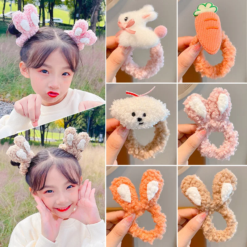 

New Girls Cute Plush Animals Ears HairBands Hair Accessories Women Sweet Cat Hairband Kids Hair Ties Fashion Ornaments Gift