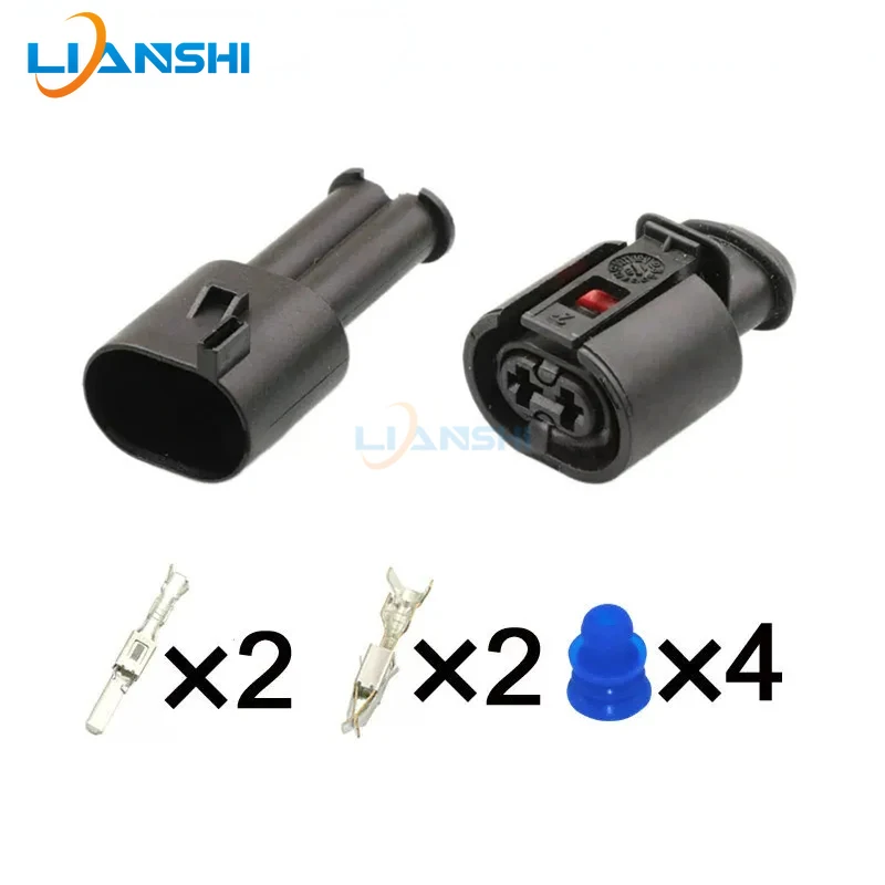 2Pin 357973202 357973332 Sealed ABS Sensor Connector Kit w/Term For VW Golf Bora Lupo Audi A3 TT Skoda Octavia Seat Auto Car Set