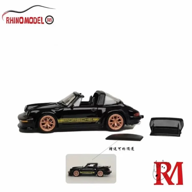 Rhino RM Porsche Singer Turbo 930 Cabriolet 1:64 Schaal Premium Diecast Alloy Simulatie Automodel Collectible Perfect Cadeau