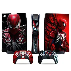 Customized Marvel Spider Man Print Ps5 Slim Optical Drive Edition Accessories Stickers Multi-Style Superhero Film Gift