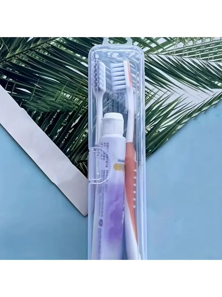 Toothbrush Box Transparent Organizer Case Travel Portable Toothbrush Holder Plastic Toothpaste Box Storage Container