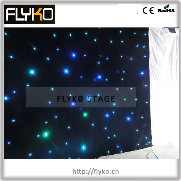 free shipping ! hot sale RGB LED star cloth light star curtain Starry Sky Curtain DMX512 Control For Stage Pub DJ Event Show