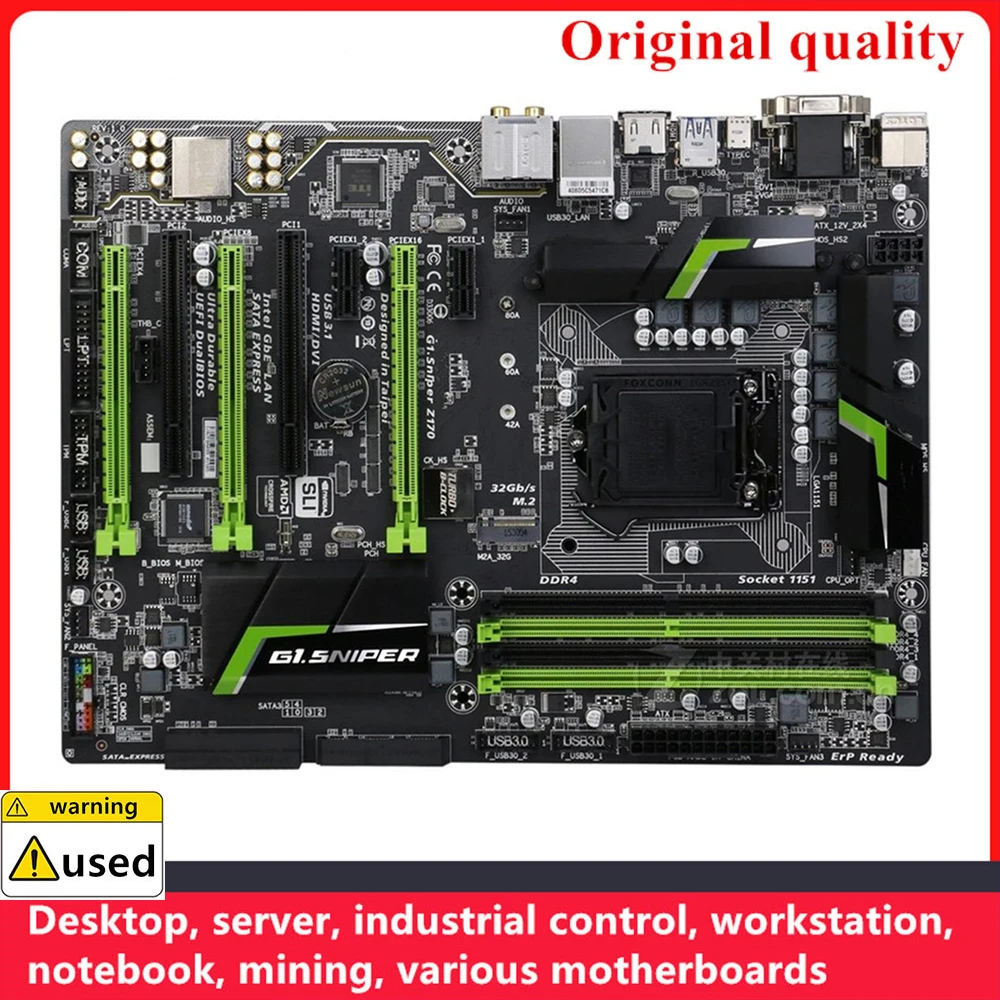 For G1.Sniper Z170 Motherboards LGA 1151 DDR4 64GB ATX Intel Z170 Overclocking Desktop Mainboard M.2 NVME SATA III