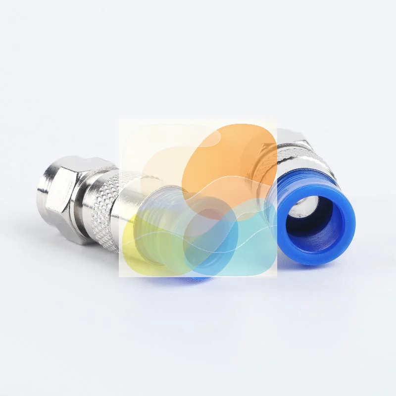 10Pcs RG6 Waterproof F Compression Connectors Coaxial Cable Fitting RF Coax Connector For CCTV Satellite TV