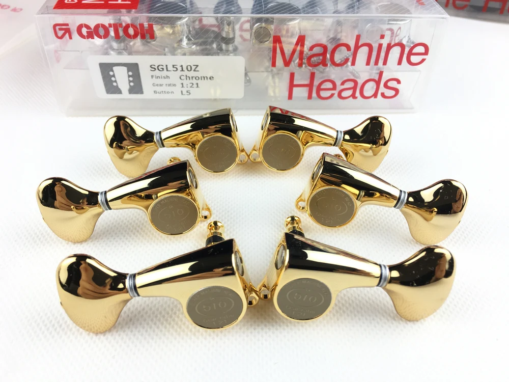 Genuine Original L3+R3 GOTOH SGL510Z-L5 Electric Guitar Machine Heads Tuners ( Gold ) MADE IN JAPAN