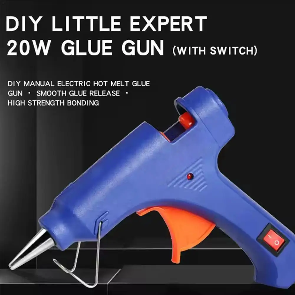 

20W Hot Melt Glue Gun DIY Mini Household Industrial Guns Heat Temperature Thermo EU Electric Repair Tool Use 7mm Glue Sticks