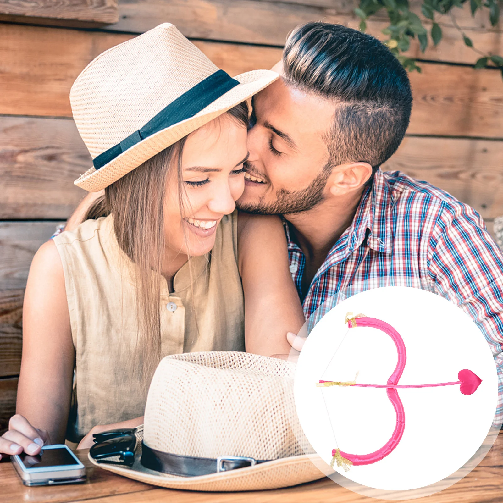 1 set 1 set di oggetti di scena in schiuma per arco di Cupido freccia puntelli costume arco freccia festa cosplay fotografia decorazione accessorio