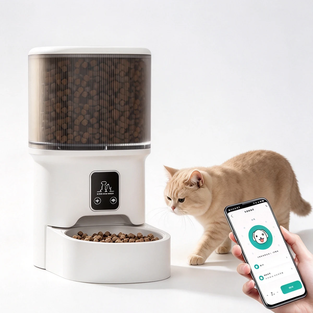 Automatic Pet Feeder for Cats and Dogs Remote Timing Quantitative Supplies Pets Food Dispenser Animal Dog Auto Feeders Cat Puppy