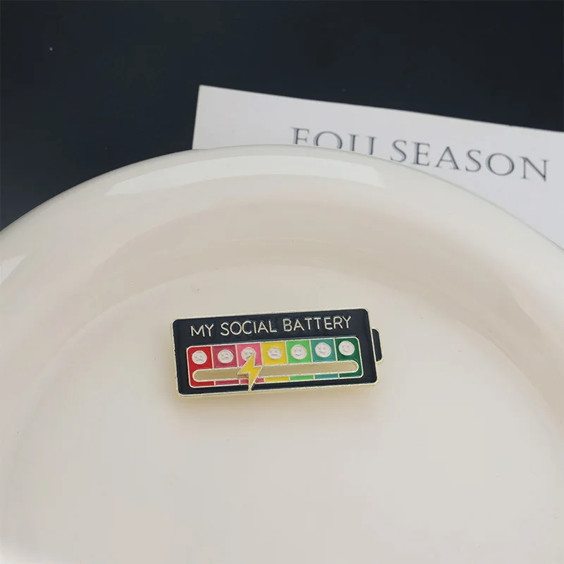 بروش تحويل المزاج يمكن أن ينزلق مجوهرات دبوس شارة معدنية لتحويل الطاقة الاجتماعية للرجال والنساء