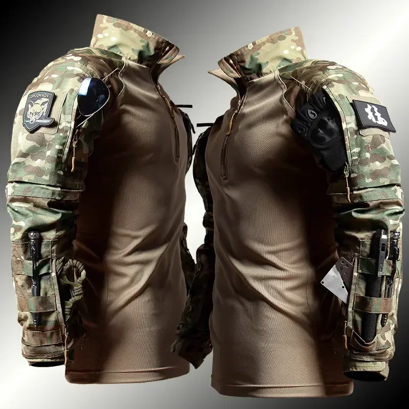 Tactical Frog Suit Men Clothes Paintball 2 Pieces Sets Assault Shirts Special Uniform Pants