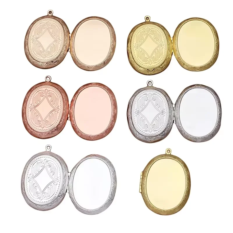 

BoYuTe (5 Pieces/Lot) Fit Oval 30*40MM Cabochon Blank Locket Base Diy Handmade Photo Locket Pendant Jewelry Acceosrries