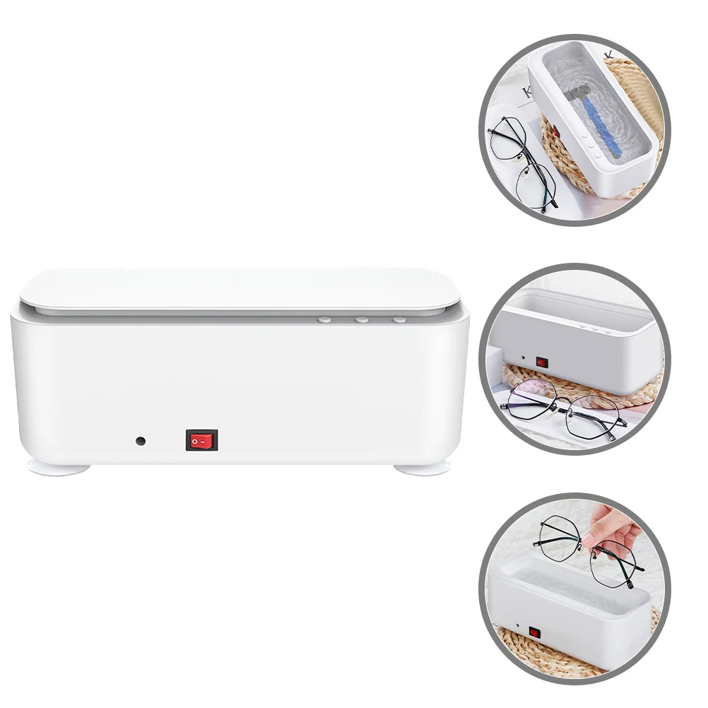 جهاز تنظيف المجوهرات، غسالة بالموجات فوق الصوتية المحمولة القابلة لإعادة الشحن عبر USB لحاوية تنظيف أطقم الأسنان الدائرية #1