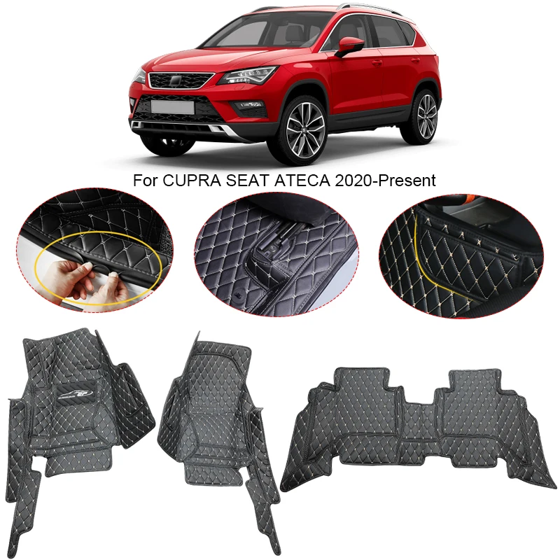 

3D Full Surround For CUPRA SEAT ATECA 2020-2025Car Floor Mat Liner Foot Pads PU Leather Waterproof Carpet Cover Auto Accessories