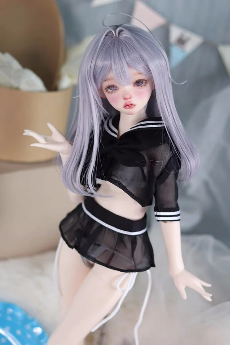 

BJD Doll clothes fit into 1/3 1/4 size mesh sailor suit underwear set doll accessories