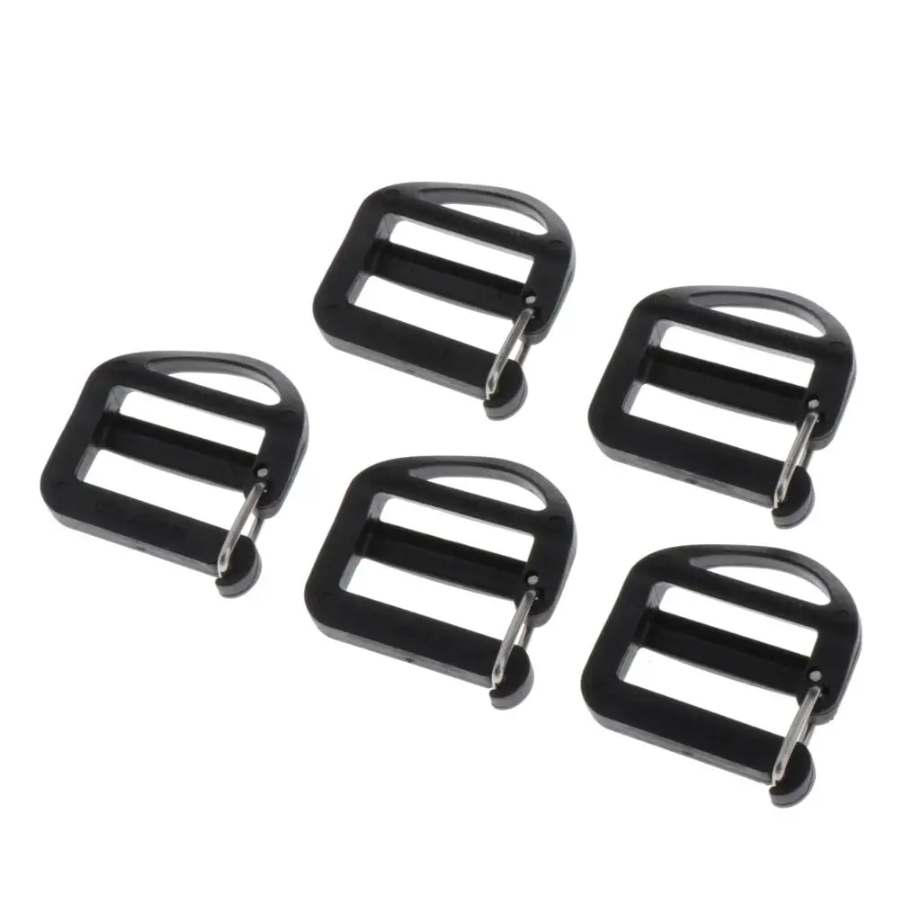 5x Adjustable Ladder Lock Slider Backpack Straps Fastener Webbing Buckle