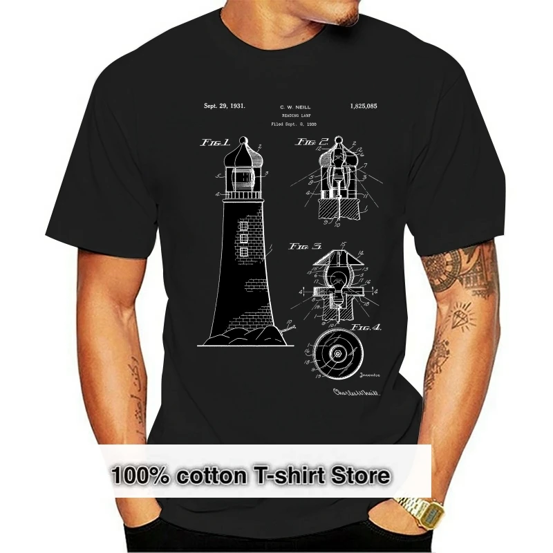 Lighthouse  Nautical T-shirt Light House Maritime Navigation Sailing Boat 2024 Fashion Brand Men's Tops StreetWear T-shirt