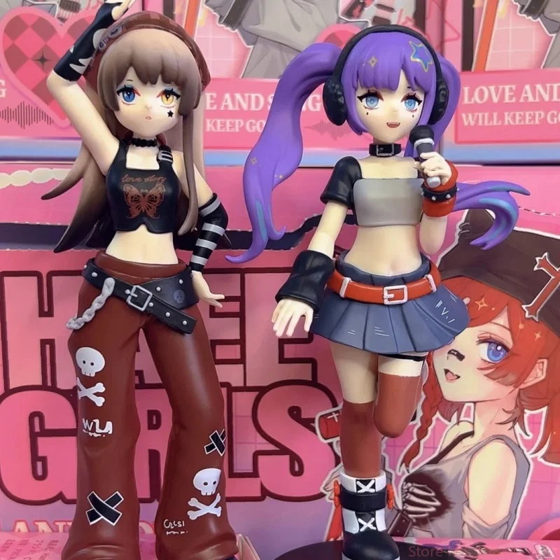 

In Stock Haee Girls Seris Performance Stage Girl Group Blind Box Pvc Model Anime Figure Figure Doll Desktop Toy For Girl Gift