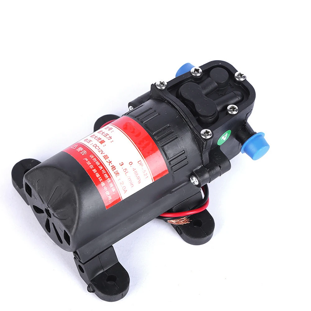 

DP-521 12V 70PSI 3.5L/min Durable Agricultural Electric Water Pump 0.48Mpa Micro High Pressure Diaphragm Water Spray Wash Pump