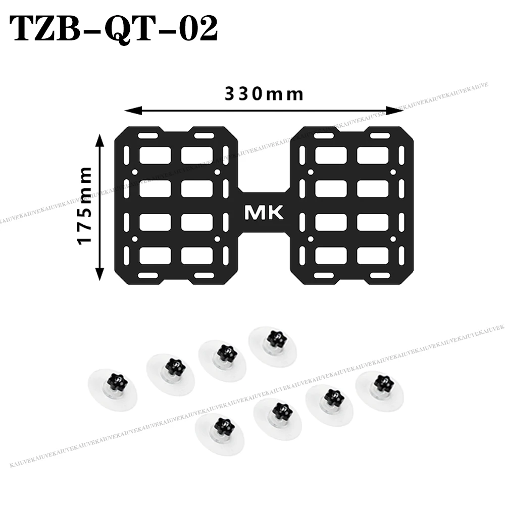 Auto-Fenster-Organizer, taktisches Molle-Panel für modulare Aufbewahrung, universell für Pickup-Trucks, Heckklappe, ABS-Legierung, Innenraum – Detail 11