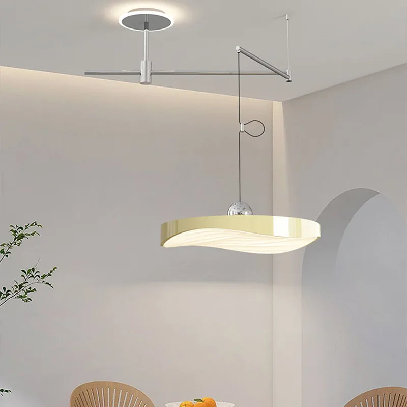Modern LED Chandeliers Lighting for Dining Room Island Removable Saucer Hanging Lamp Restaurant Bar Light Home Decor Luminaires