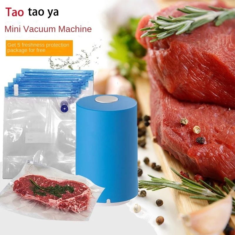 Household Kitchen Tools Mini Vacuum Extractor Food Vacuum Sealer Full Automatic Vacuum Preservation Bag