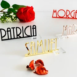 Custom Wedding Place Cards with Base, Acrylic Name Place Card, Personalized Wedding Place Card, Event Party Decorations