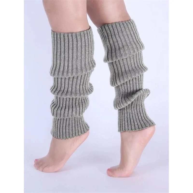 Klassische Strick-Beinwärmer Gerippte Kniehohe Beinwärmer-Socken Damenstrümpfe Gestrickte Kniehohe Socken für Komfort