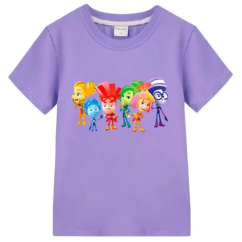 Meisjes De Fixies T-Shirt Voor Kinderen Korte Mouw T-Shirt Jongens Meisje 100% Katoen Grafische Anime T-Shirt Kids Kleding Y 2K Een Stuk