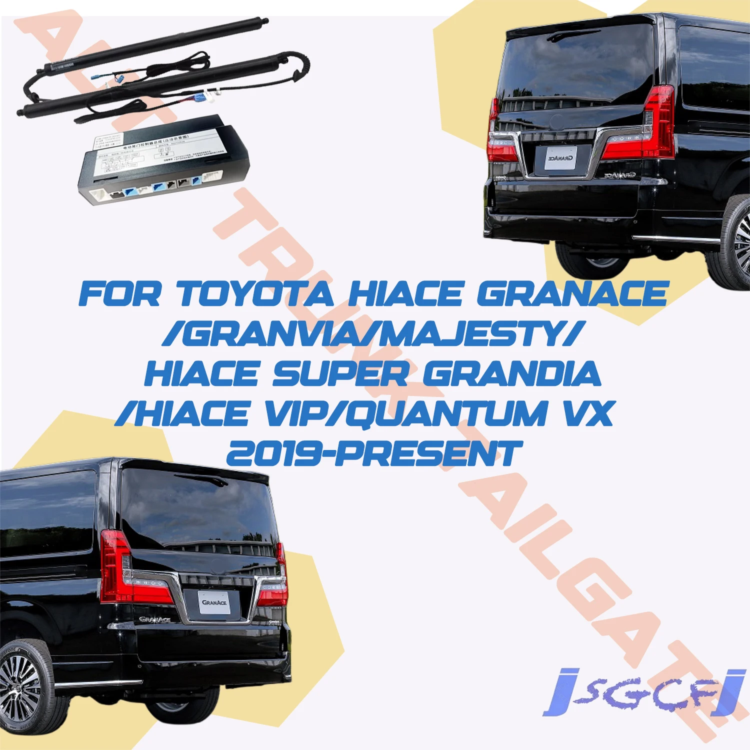 Actionneur de porte arrière automatique, pour Toyota HiAce GranAce/Granvia/Majesty/Quantum VX 2019 +, ascenseur de coffre de voiture, trappe électrique