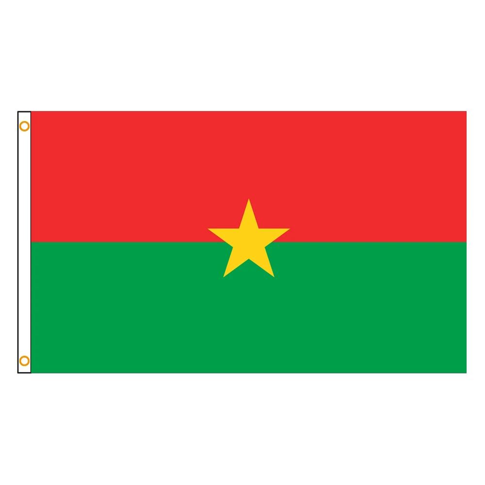 60×90 90x150 120×180CM Burkina Faso Emblem Flag Polyester Printed Banner Tapestry For Decor