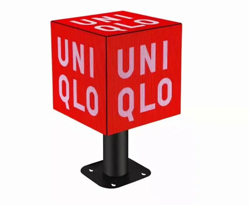 P2.6 Indoor Store signboard Rubik\'s Cube LED display, LED billboard ,Polyhedral LED Display,500mm X500mm five sided display