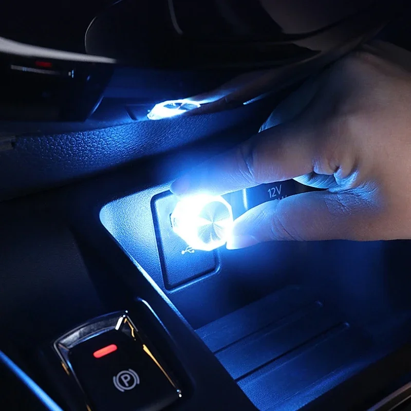Mini USB Lamp 5V LED Night Light Colorful Light Car Atmosphere Decoration LED Lamp Night Light Mobile Power Charging Lighting