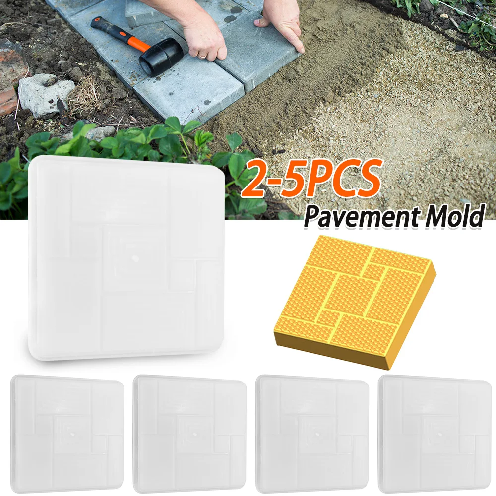 1-5PCS Garden Paving Mold Reusable Paving Cement Brick Molds DIY Manually Handmade Practical Multi-function for Home Courtyard