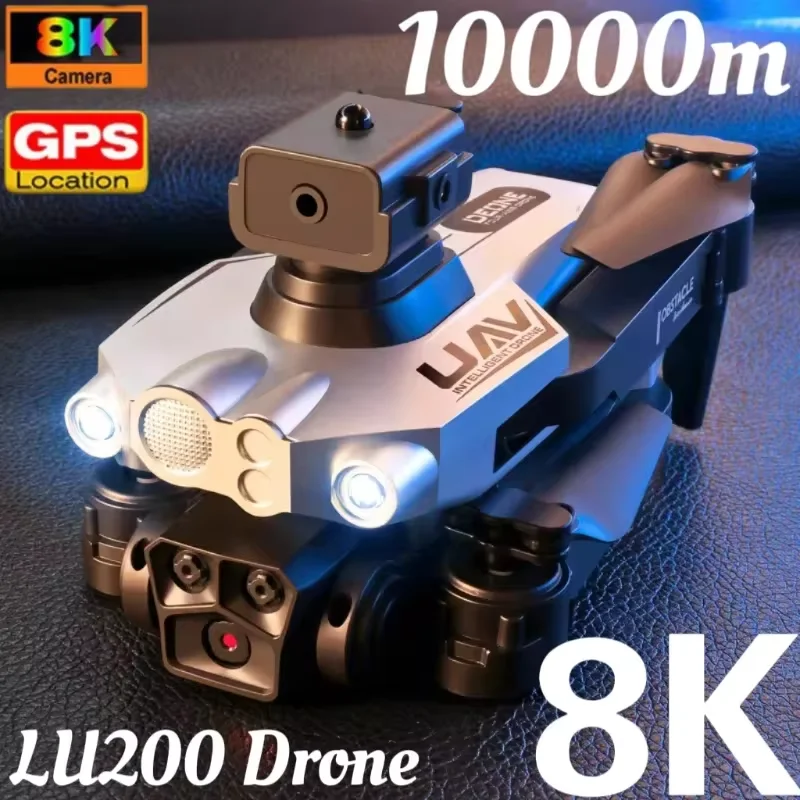 LU200 Pro Drone 8k Gps Professional Wifi FPV Three Camera Aerial Photography Triple-camera Obstacle Avoidance Brushless RC10000m