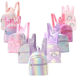 Girls Rainbow Unicorn Mini Backpack Children Kids Multicolored PU School Bag with Style and Durability for Little Fashionistas