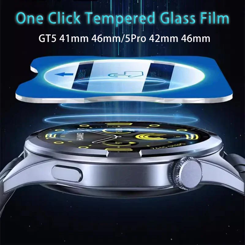 Tempered Glass Film For Huawei Watch GT 5 Pro 46mm 42mm With Alignment Tool Easy Install Screen Protector For Huawei GT5 41 46mm