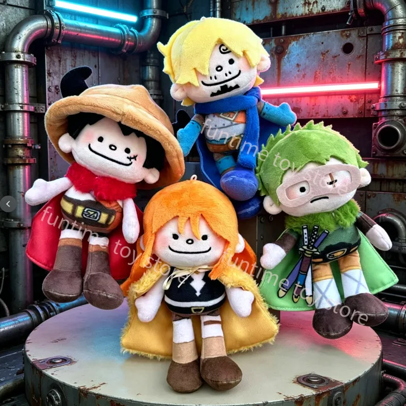 Muñeco de Peluche de Anime One Piece de 15 CM, Personajes de Dibujos Animados Luffy, Zoro, Elbaf, Arc Pounding, Juguete de Peluche Relleno de Algodón, Mercancía de Anime, Regalos de Navidad