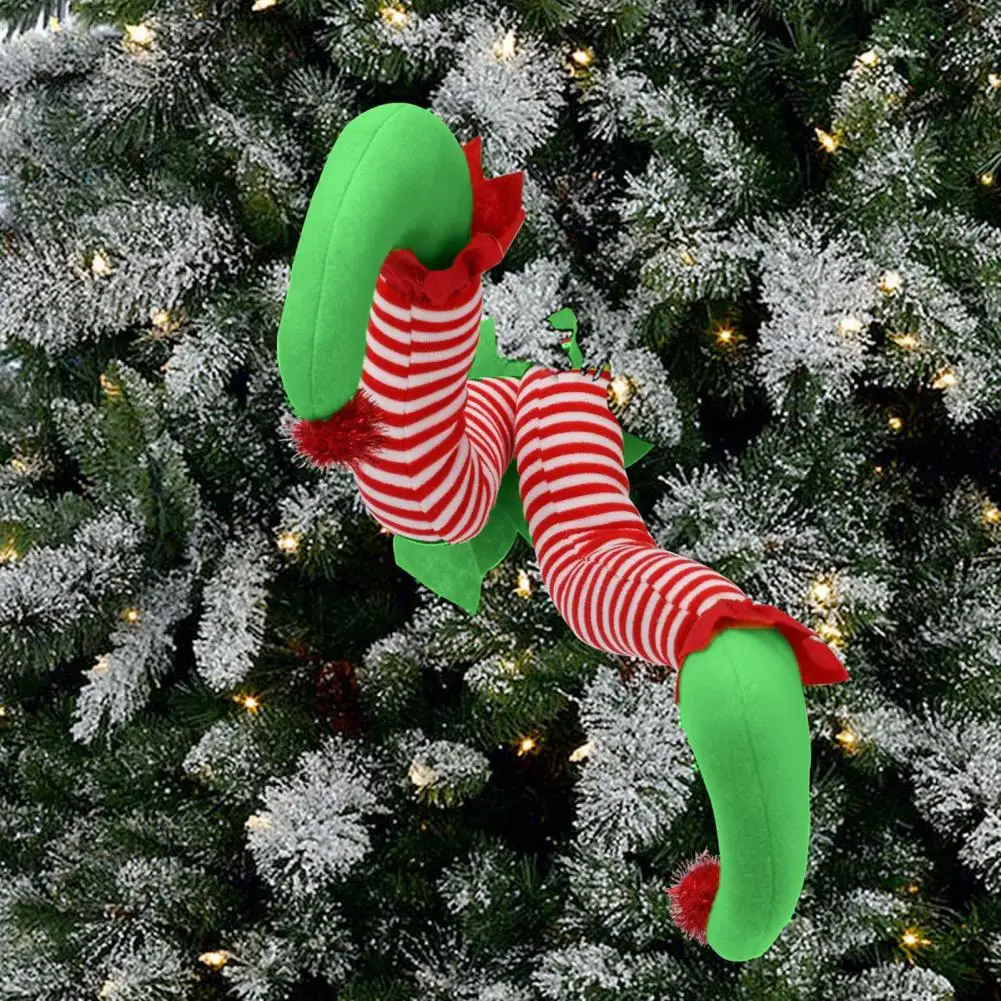 Christmas Elf Legs Cute Christmas Elf Legs Pendant Portable Increase Atmosphere  Useful Plush Half Body Christmas Elf Leg