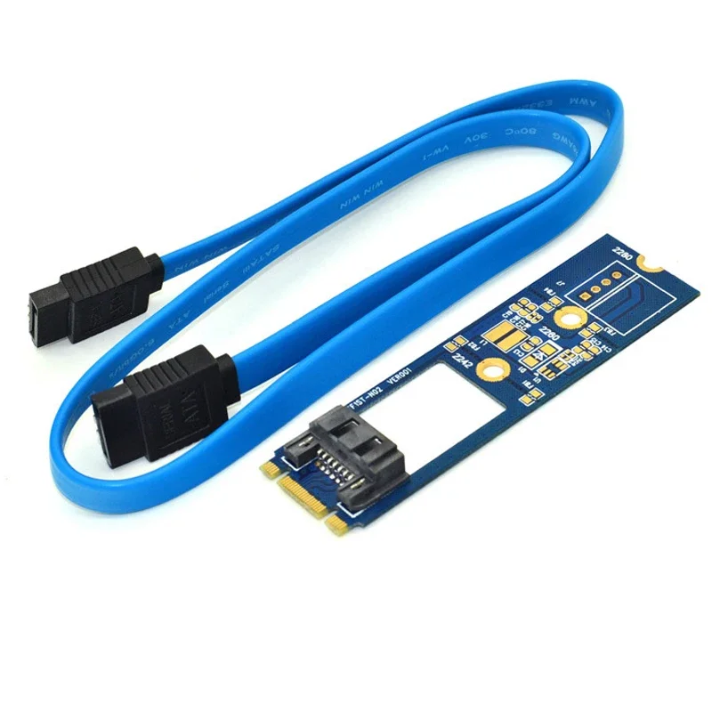 Adaptador M2 SATA para ordenador, tarjeta de conversión de llave de B-M M.2 NGFF SATA SSD a 7 pines, compatible con 2242, 2260, 2280