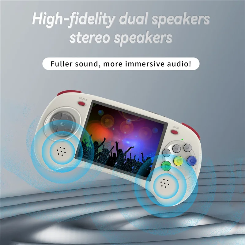 

ABGN RG ARC-D Retro Video Game Console 4Inch IPS Linux&Android 11 OS 6 Button Design Game Players Support Wired Handle