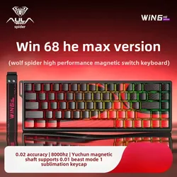 AULA WIN60 WIN68 magnetic axis mechanical keyboard gaming 8000HZ RGB fast response 0.02mm accuracy customization highperformance